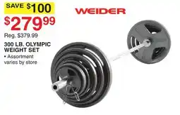 Dunham's Sports 300 LB. OLYMPIC WEIGHT SET offer