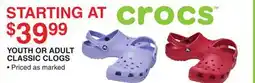 Dunham's Sports YOUTH OR ADULT CLASSIC CLOGS offer