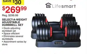 Dunham's Sports SELECT-A-WEIGHT ADJUSTABLE DUMBBELL SET offer