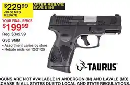 Dunham's Sports G3C 9MM offer