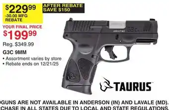 Dunham's Sports G3C 9MM offer