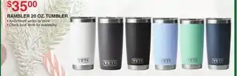 Dunham's Sports RAMBLER 20 OZ. TUMBLER offer