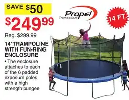 Dunham's Sports 14' TRAMPOLINE WITH FUN-RING ENCLOSURE offer
