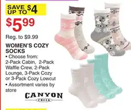 Dunham's Sports CANYON CREEK WOMEN'S COZY SOCKS offer