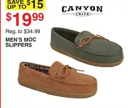 Dunham's Sports CANYON CREEK MEN'S MOC SLIPPERS offer