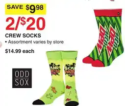Dunham's Sports ODD SOX CREW SOCKS offer