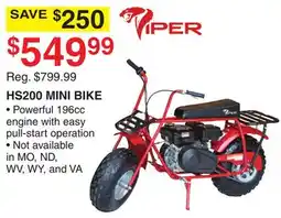 Dunham's Sports HS200 MINI BIKE offer
