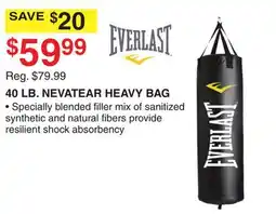 Dunham's Sports 40 LB. NEVATEAR HEAVY BAG offer