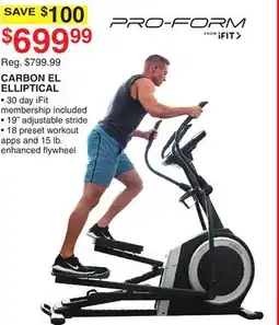 Dunham's Sports CARBON EL ELLIPTICAL offer