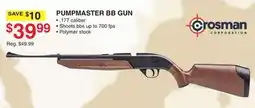 Dunham's Sports CROSMAN PUMPMASTER BB GUN offer
