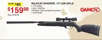 Dunham's Sports WILDCAT WHISPER. 177 AIR RIFLE offer