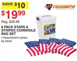 Dunham's Sports 8 PACK STARS & STRIPES CORNHOLE BAG SET offer