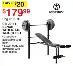 Dunham's Sports CB-20111 BENCH WITH 80 LB. WEIGHT SET offer