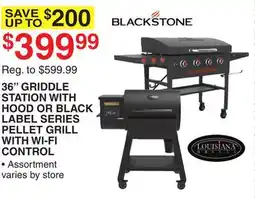 Dunham's Sports 36 GRIDDLE STATION WITH HOOD OR BLACK LABEL SERIES PELLET GRILL WITH WI-FI CONTROL offer