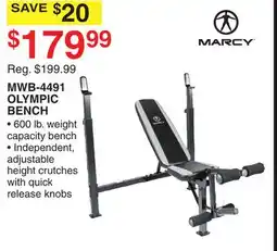 Dunham's Sports MWB-4491 OLYMPIC BENCH offer