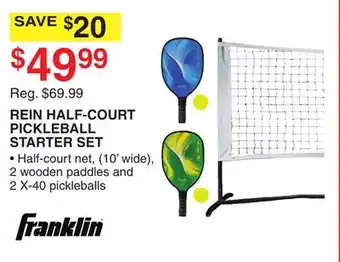 Dunham's Sports REIN HALF-COURT PICKLEBALL STARTER SET offer