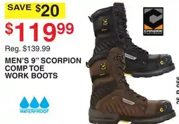 Dunham's Sports MEN'S 9 SCORPION COMP TOE WORK BOOTS offer
