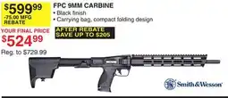 Dunham's Sports SMITH & WESSON FPC 9MM CARBINE offer