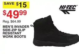 Dunham's Sports MEN'S INVADER SIDE-ZIP SLIP RESISTANT WORK BOOTS offer