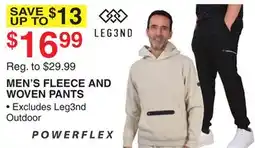 Dunham's Sports MEN'S FLEECE AND WOVEN PANTS offer