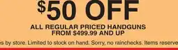 Dunham's Sports ALL REGULAR HANDGUNS offer