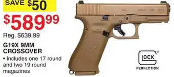 Dunham's Sports G19X 9MM CROSSOVER offer