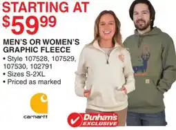 Dunham's Sports MEN'S OR WOMEN'S GRAPHIC FLEECE offer