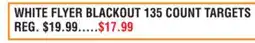 Dunham's Sports WHITE FLYER BLACKOUT 135 COUNT TARGETS offer