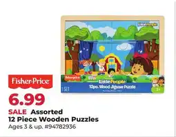 Runnings Fisher-Price Assorted 12 Piece Wooden Puzzles offer