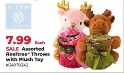 Runnings Sutton Assorted Realtree Throws with Plush Toy offer