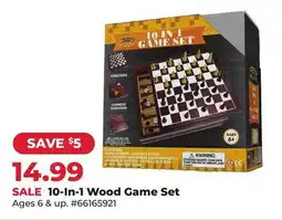 Runnings 10-In-1 Wood Game Set offer