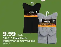 Runnings Noble Outfitters 6 Pack Men's Performance Crew Socks offer