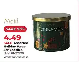 Runnings Motif Assorted Holiday Wrap Jar Candles offer