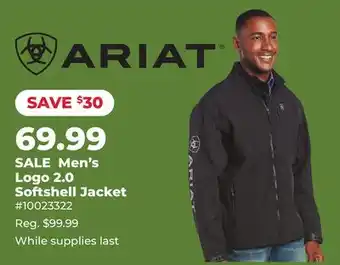 Runnings Ariat Men's Logo 2.0 Softshell Jacket offer