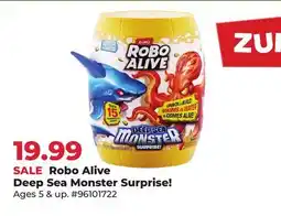 Runnings Zuru Robo Alive Deep Sea Monster Surprise! offer