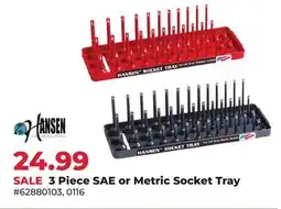 Runnings Hansen 3 Piece SAE or Metric Socket Tray offer