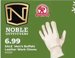 Runnings Noble Outfitters Men's Buffalo Leather Work Gloves offer