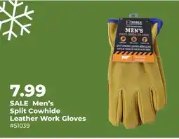 Runnings Noble Outfitters Men's Split Cowhide Leather Work Gloves offer
