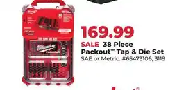 Runnings Milwaukee 38 Piece Packout Tap & Die Set offer