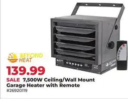 Runnings Beyond Heat 7, 500W Ceiling/Wall Mount Garage Heater with Remote offer