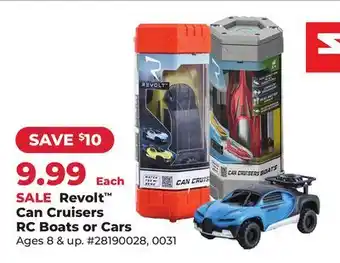 Runnings Revolt Can Cruisers RC Boats or Cars offer