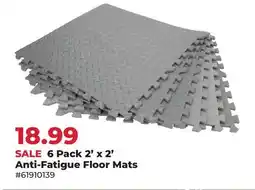 Runnings Performance Tool 6 Pack 2' x 2' Anti-Fatigue Floor Mats offer
