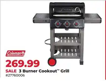 Runnings Coleman 3 Burner Cookout Grill offer