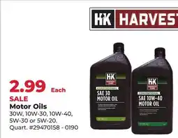 Runnings Harvest King Motor Oils offer