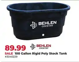 Runnings Behlen 100 Gallon Rigid Poly Stock Tank offer
