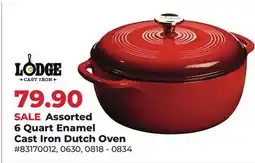 Runnings Lodge Assorted 6 Quart Enamel Cast Iron Dutch Oven offer