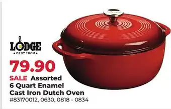 Runnings Lodge Assorted 6 Quart Enamel Cast Iron Dutch Oven offer