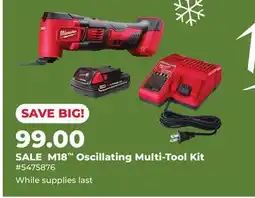 Runnings Milwaukee M18 Oscillating Multi-Tool Kit offer