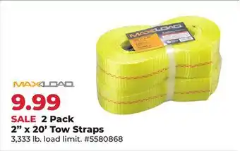 Runnings MaxLoad 2 Pack 2 x 20' Tow Straps offer
