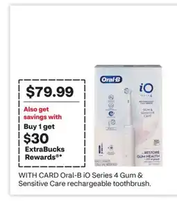 CVS Oral-B iO Series 4 Gum & Sensitive Care rechargeable toothbrush offer